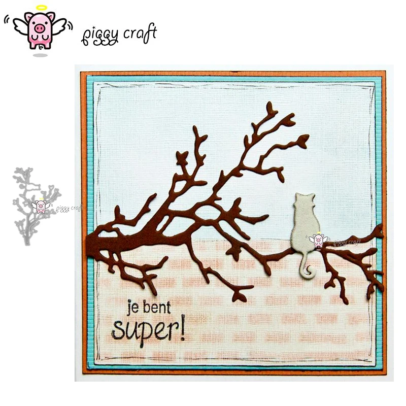 Металлические Вырубные штампы форма для вырезания украшение в виде ветки кота