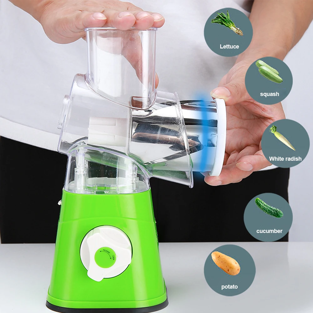 

Manual Vegetable Cutter Slicer Kitchen Accessories Multifunctional Round Mandoline Slicer Potato Cheese Kitchen Gadgets