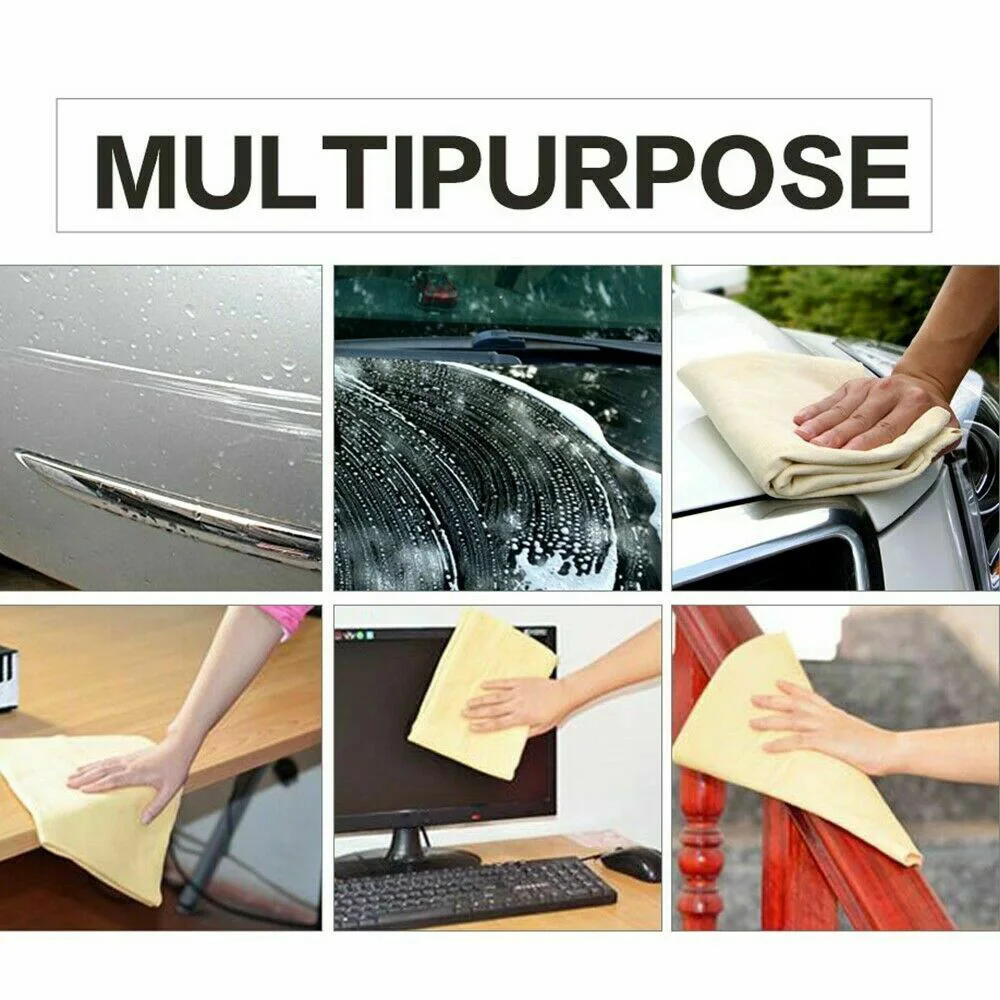 

1Pcs High Quality 60x90cm Car Cleaning Natural Chamois Leather Cloth Washing Suede Absorbent Drying Towel Car Cleaning Tools