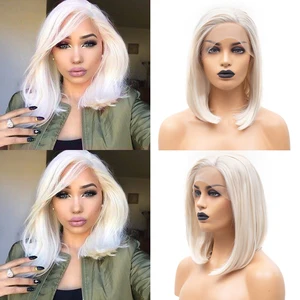 Парик Charism с синтетической кружевной передней частью, парик с прямыми волосами, парик на сетке для чернокожих женщин, блонд, парик на сетке спереди, Короткие парики