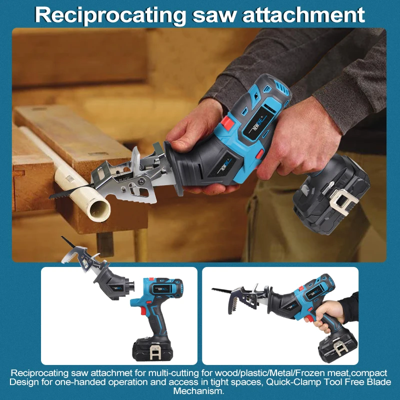 

NEWONE 20VCordless Li-ion Reciprocating SawJig SawScrewdriver Electric DrillOscillating ToolPolisher Combination Multi Set