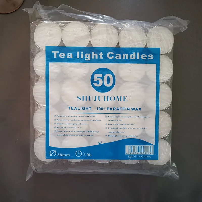 Свеча без ароматерапии чайный светильник 8 часов уплотнение Бездымная свеча