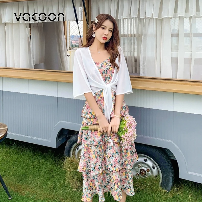 Летнее женское платье с V образным вырезом сексуальное высокой талией и