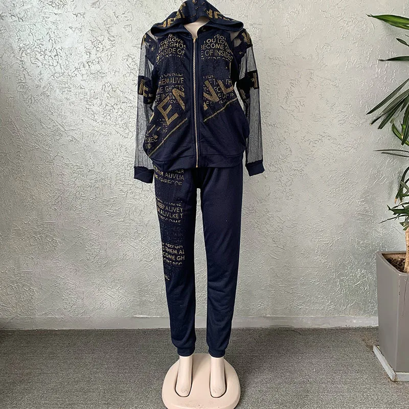 Женский спортивный костюм из двух предметов толстовка топ и штаны для бега