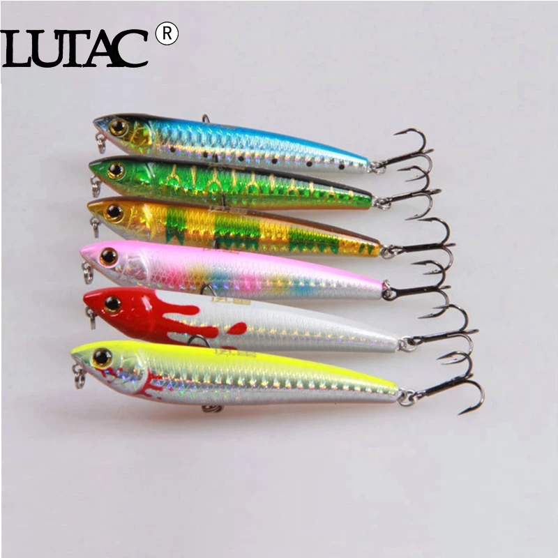 Рыболовные приманки LUTAC карандаш для рыбалки на карпа морской Топ воды 85 мм 9 г