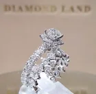 Набор роскошных изысканных свадебных колец с белым Цирконом для женщин, модные классические ювелирные изделия для помолвки вечерние НКИ, коктейля