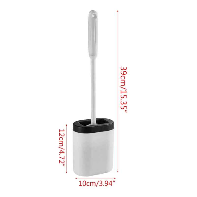 

Silicone Toilet Brush Wall-mounted Quick Drying Holder Set Flexible Soft Bristle
