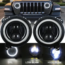 Для Jeep wrangler JL 2018 2019 угловые фары проектор с ближним/дальним