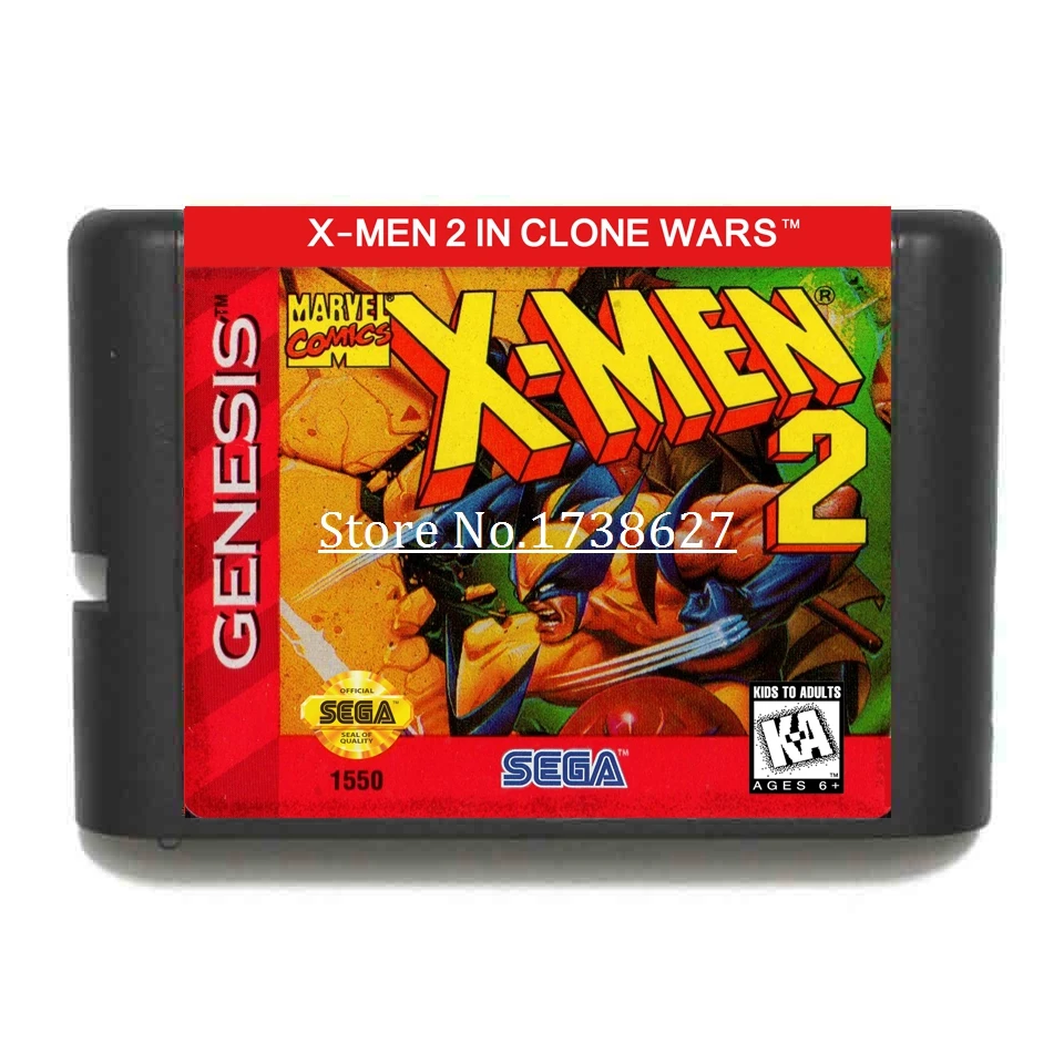 Игровой картридж X-Men 2 Clone Wars 16Bit для консолей Sega MegaDrive &amp Genesis System | Электроника