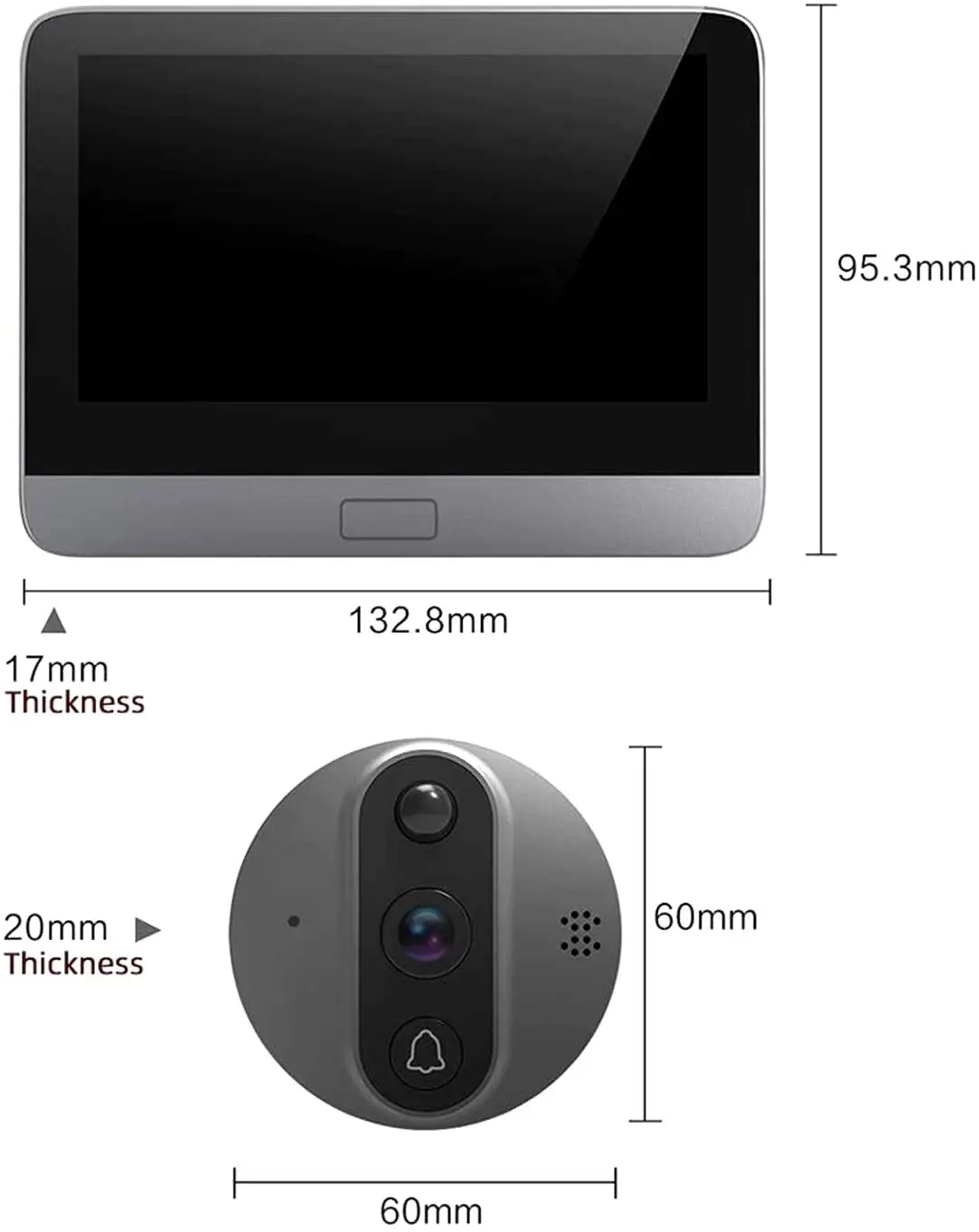 Видеодомофон VIDEW с Wi Fi камера для наблюдения за дверным звонком ЖК монитором