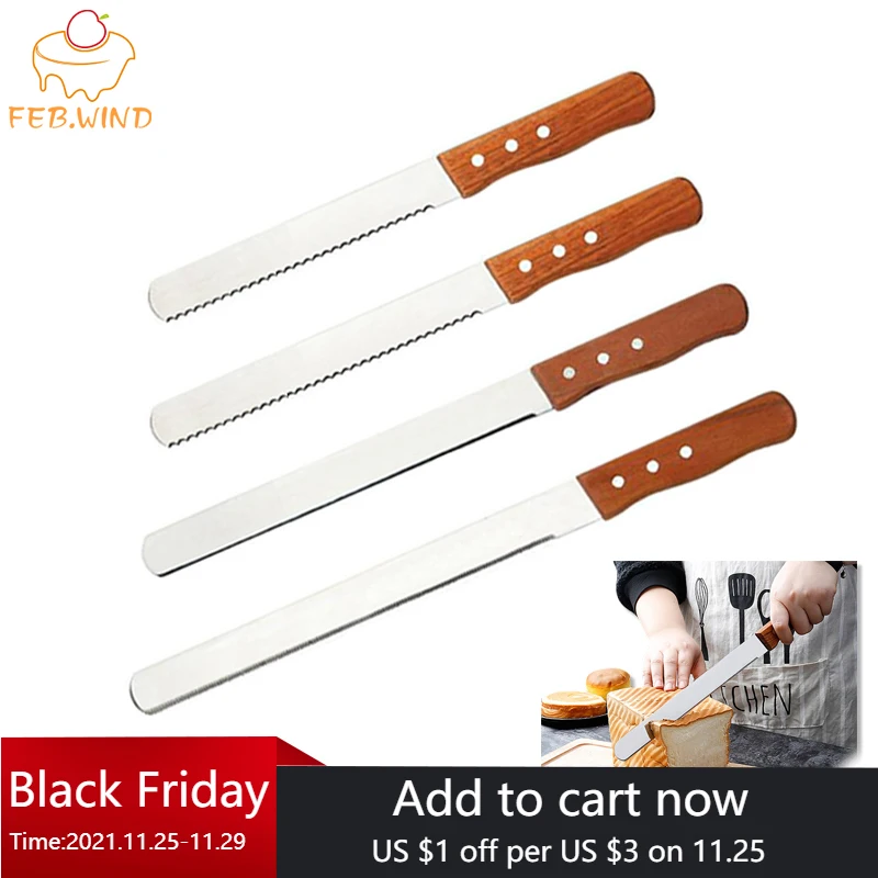 

8/10/12/14 Inch Best Serrated Bread Knife Cake Cutting Knife Long Baguette Cutter Stainless Steel Loaf/Bread Slicer/Slicing 0085