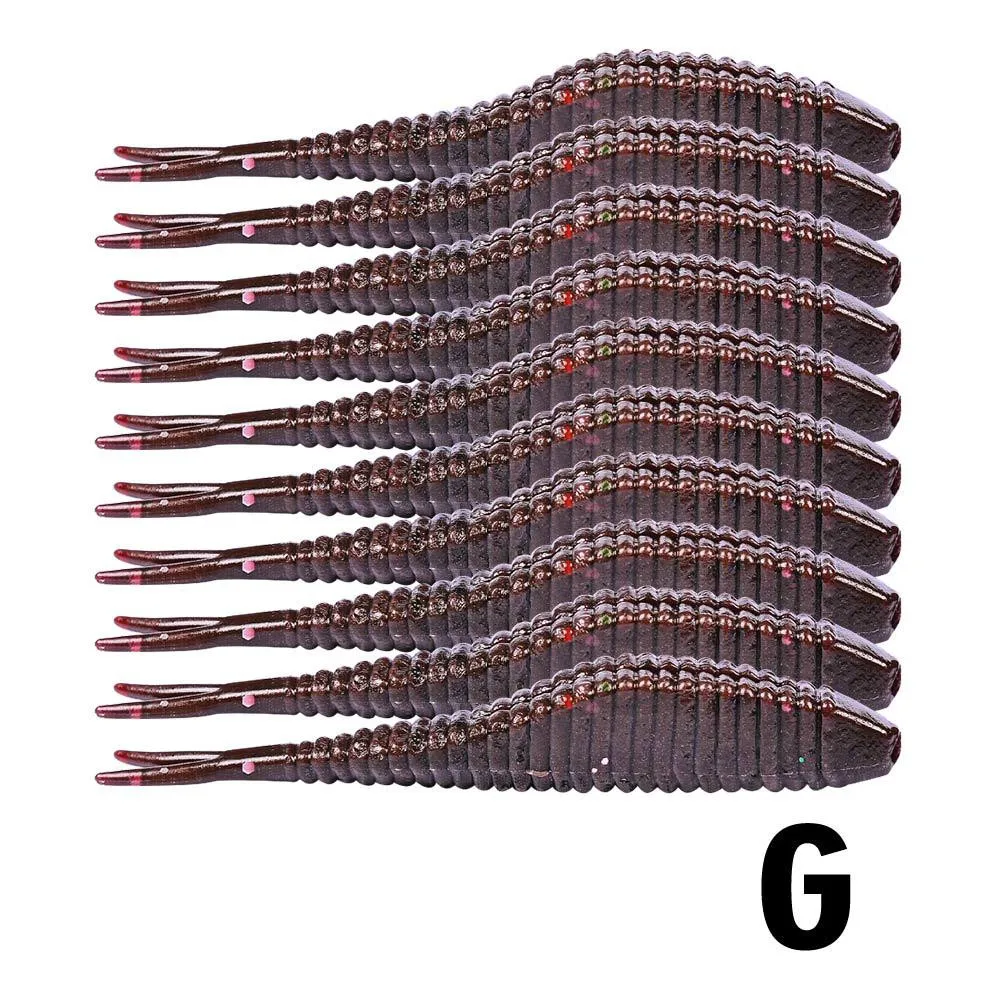 Color G Мягкие силиконовые воблеры BattleBass, 10 шт./лот, 6 см, мягкие приманки, приманки для рыбалки, легкие блесны, 1,5 г, 10 цветов - Цвет: Color G