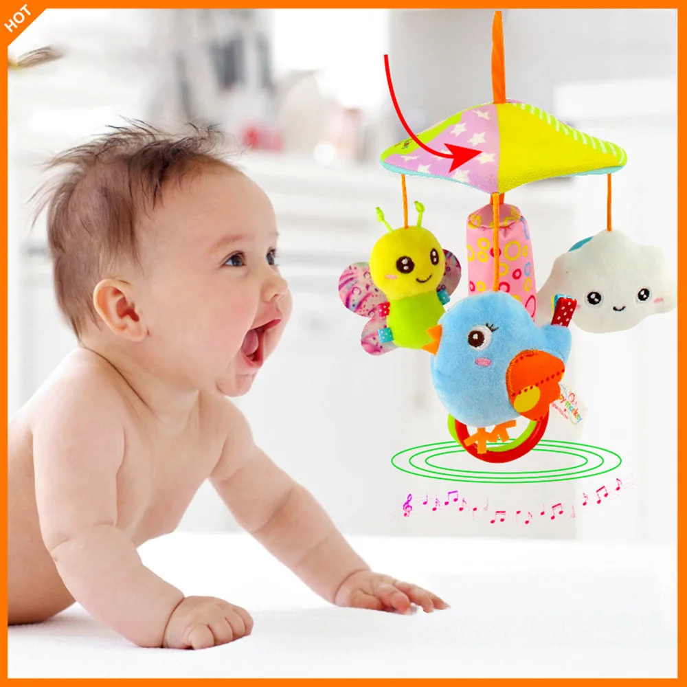 Детская коляска кроватка детская аксессуары музыка вращающийся плюшевый