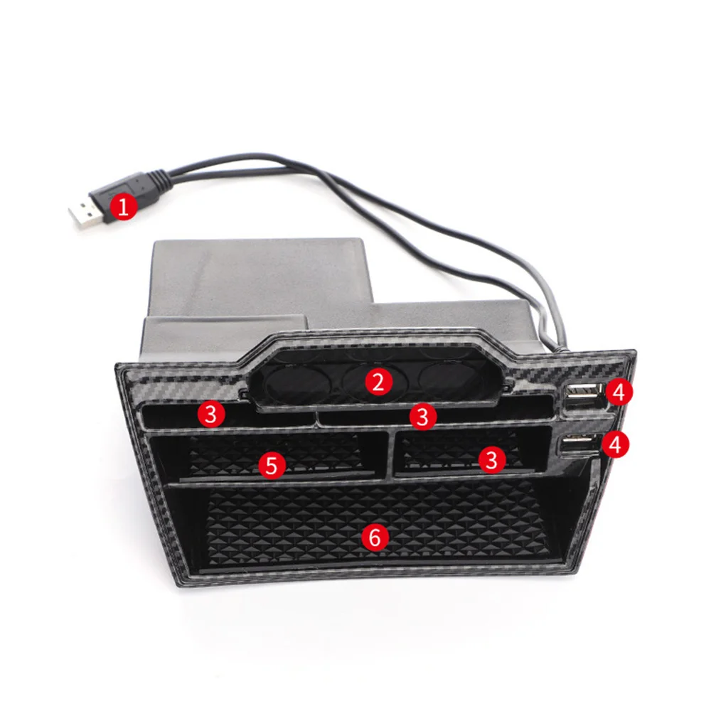 

1 Set Storage Box 2016-2020 ABS Car Carbon Fiber Console For Honda Civic Interior New
