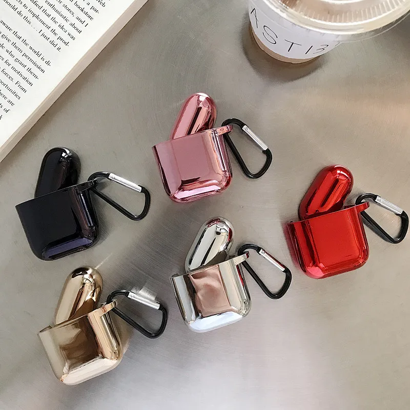 Гальванический мягкий корпус для наушников для airpods чехол Bluetooth Беспроводная Противоударная сумка для зарядки airpod защитный чехол