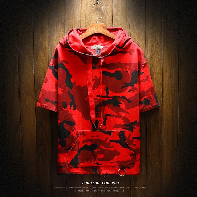 2019 Мужская брендовая одежда летние толстовки с короткими рукавами/мужские