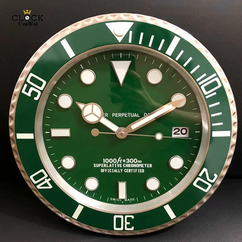 

Stainls Steel Wall Clock Brand Luxury Modern Wall Clock with Corrponding Logos Ultra Luminous