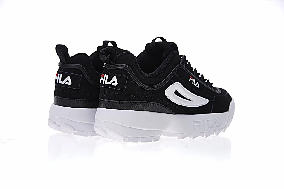 Женские кроссовки для бега Fila Disruptor II 2 черные белые серые леггинсы ремонта ног