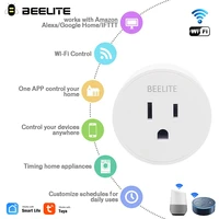 beelite smart plug wifi smart socket us plug power monitor timing function tuya app control works with alexa google assistant