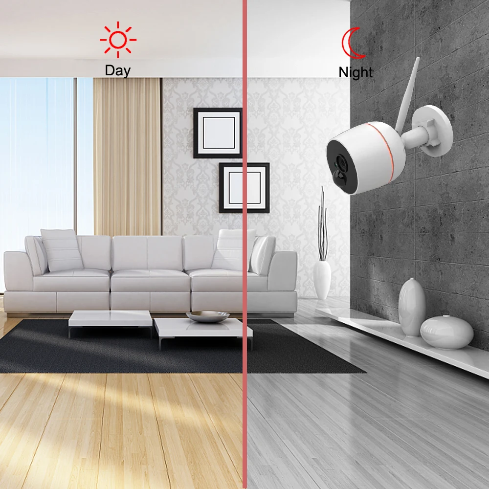Wifi Camera Wireless NVR Surveillance-Kit Cctv-System Video-Security Outdoor SD Card Two Way Audio System 1080P 7" Touch Screen