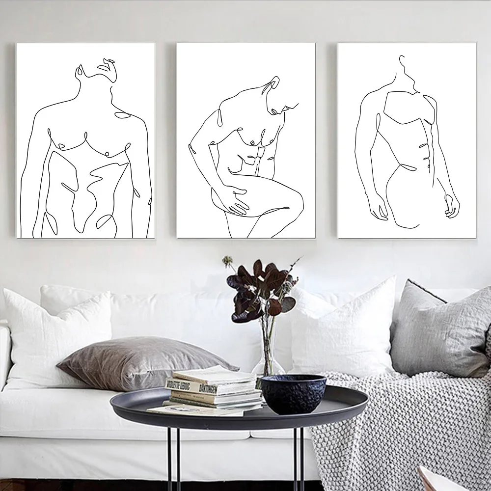 Абстрактная мужская линия тела