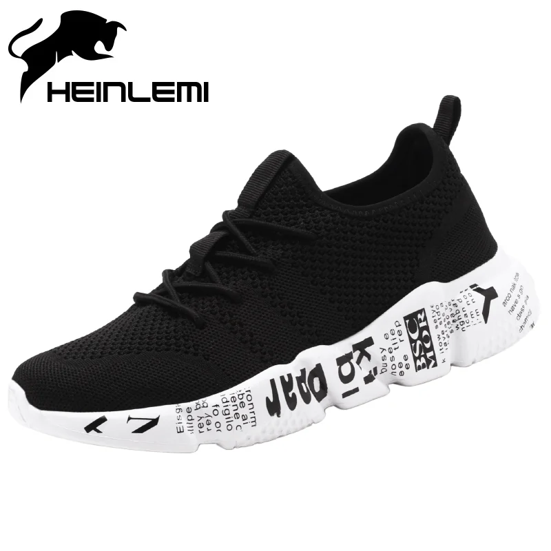 HEINLEMI мужские кроссовки Flyknit мужская повседневная обувь Уличная удобная Tenis Masculino