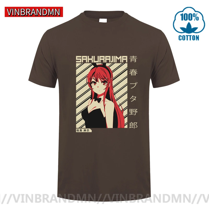 Японская манга МАИ сакураджима мошенник не мечтает о кролике женская футболка