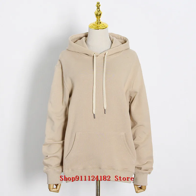 

2021 Hot Spring New Fashion Temperament Casual Loose Solid Color Hooded Sweater Fashion Couple Top
