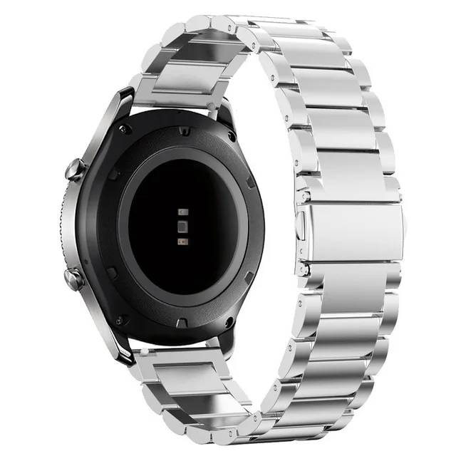silver Solid Steel 20 мм Миланский Браслет для часов из нержавеющей стали для samsung Galaxy Watch Active 42 мм gear S2 Classic gear спортивный ремешок на запястье - Цвет ремешка: silver Solid Steel