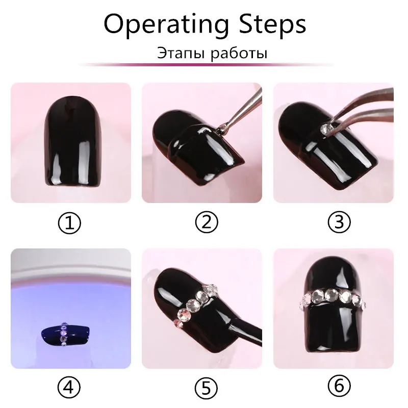 Блестящие стразы для дизайна ногтей с кристаллами лучшего качества без горячей