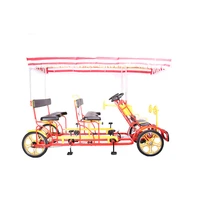 rickshaw tandem sightseein bike 4 person roadster bike tandem bricycle 4 wheels passenger vehicles surrey bike