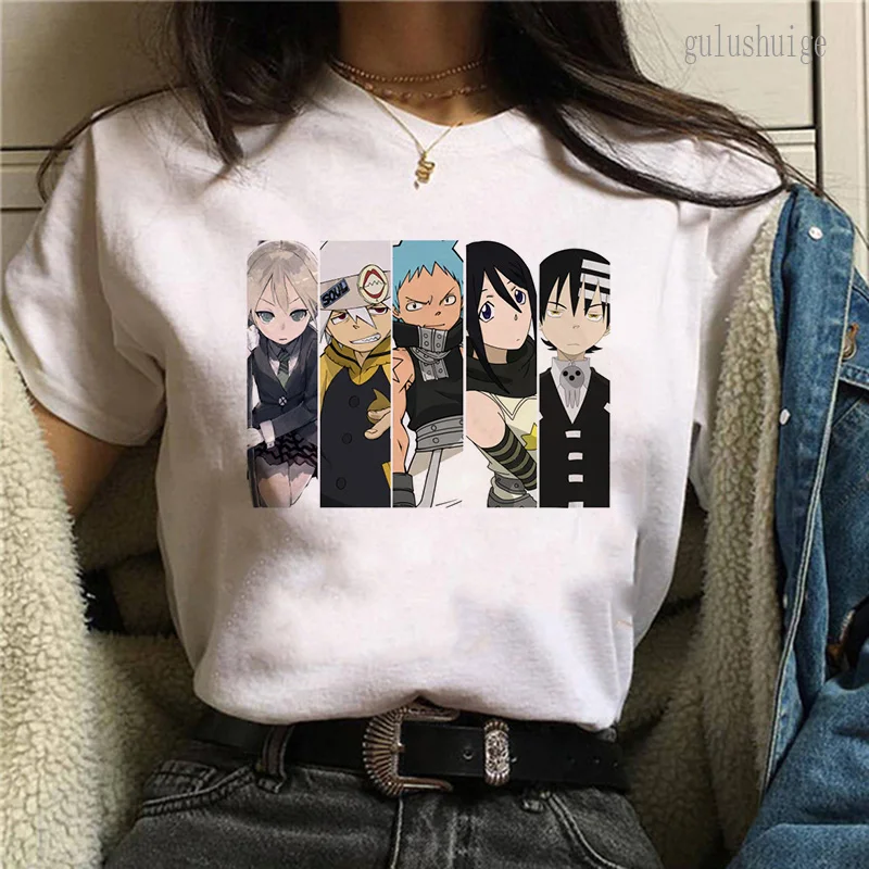 

Unisex Stylish Soul Eater T-shirt Japanese Anime Tshirt Summer Tops Men Kawaii Harajuku Cartoon T Shirt Manga Graphic Tees Male