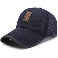 long bill sun hat men women mesh black baseball caps trucker hat breathable cooling sports hat outdoor cap