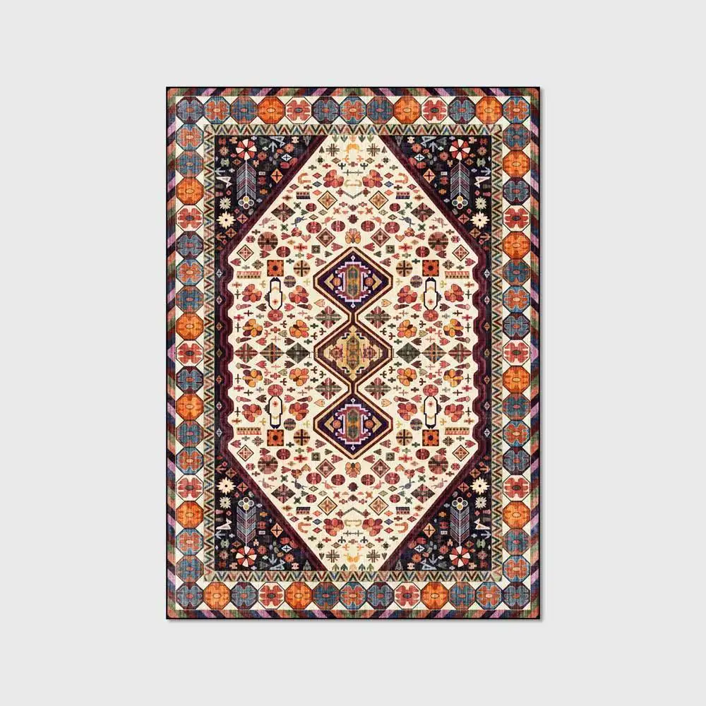 

Модный Цветной персидский геометрический узор в этническом стиле для гостиной, спальни, прикроватный ковер, напольный коврик на заказ