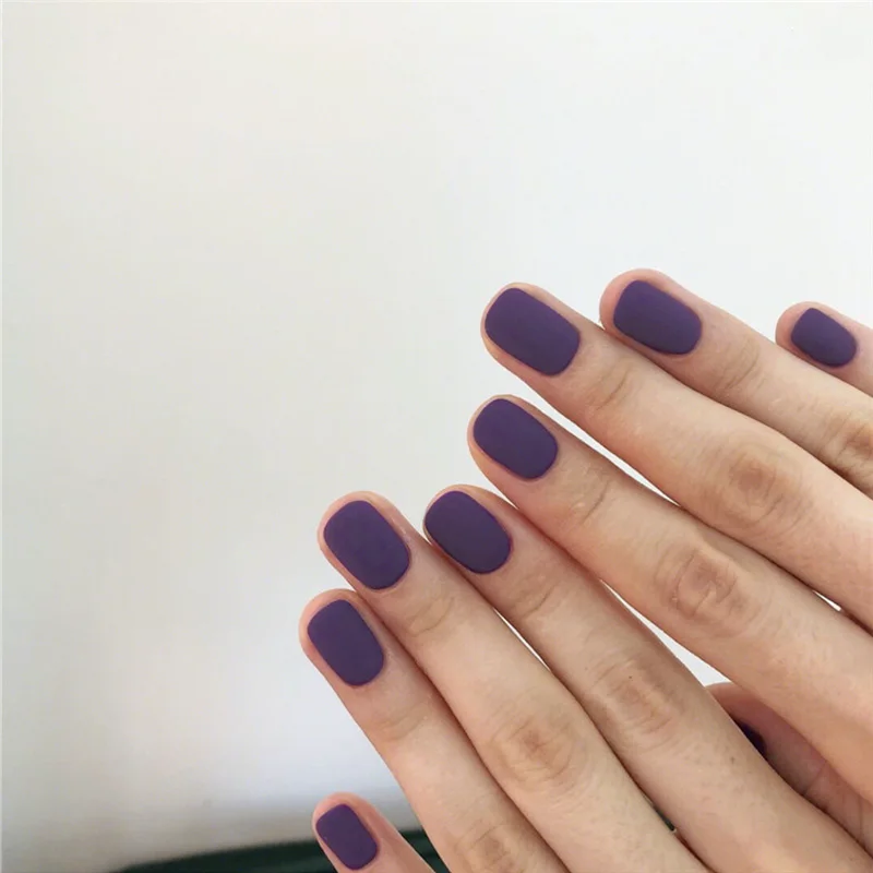 style9 24 шт., матовые розовые накладные ногти для девушек, корейских женщин, инструмент для маникюра и красоты, чистый цвет, Короткие квадратные накладные ногти, сделай сам, украшение - Цвет: style9