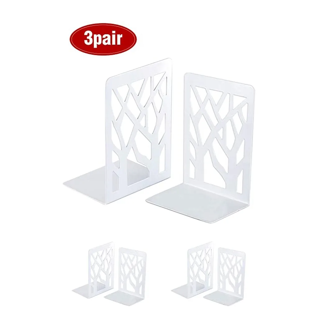 Белый металлический нескользящий кронштейн для книг Тяжелая подставка