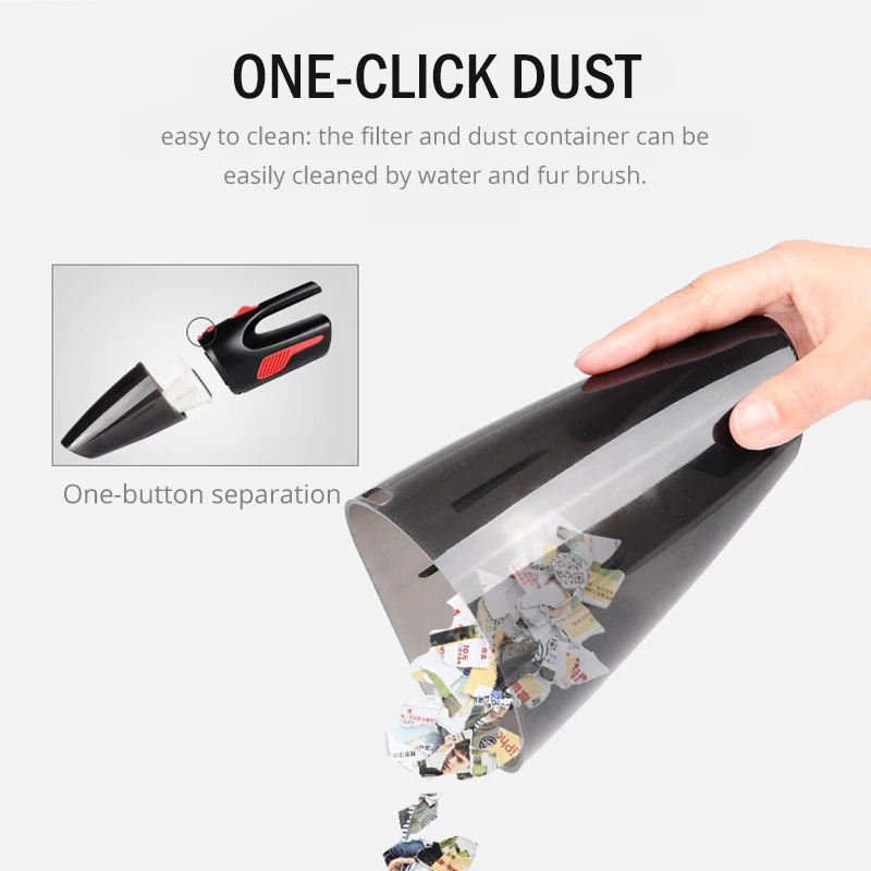 Мощный автомобильный пылесос DC Вольт с сумкой 4.8KPA циклонный влажный/сухой