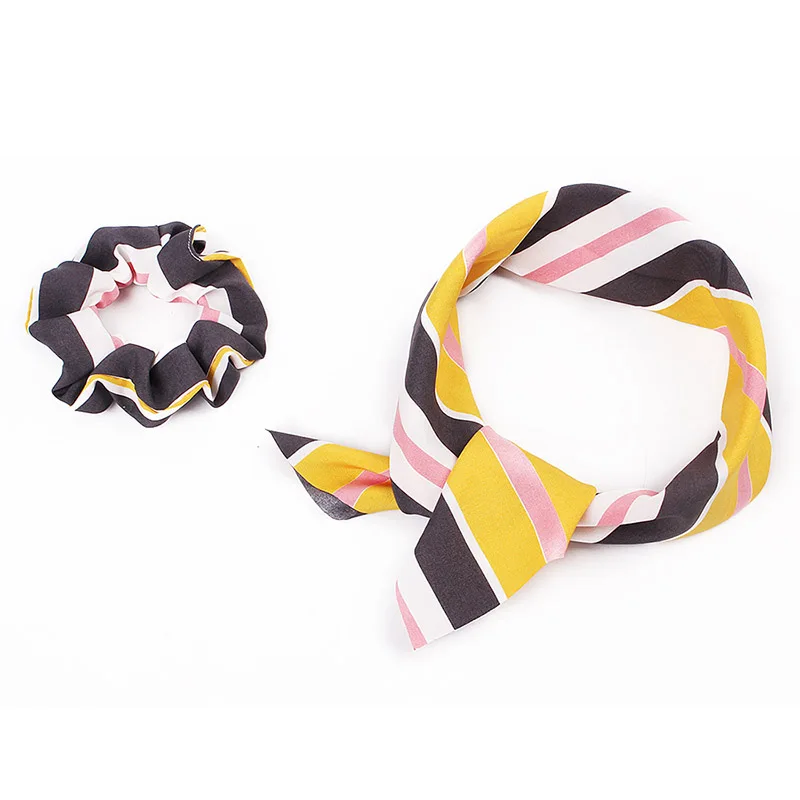 Резинка для волос женская с цветочным принтом модная эластичная заколка в