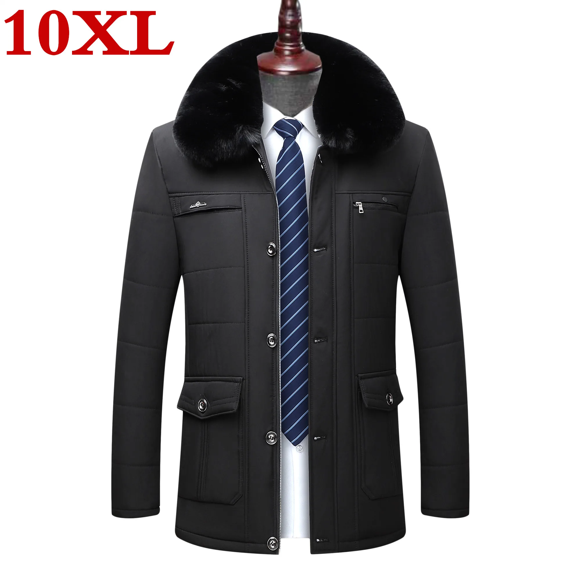 Новая Большая размера плюс 10XL 9XL 8XL зимняя куртка для мужчин повседневная с