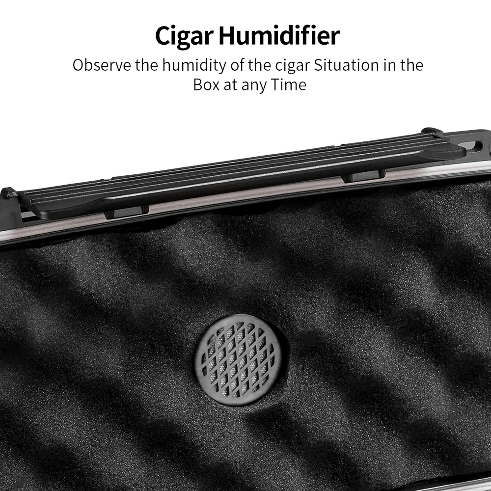 CIGARLOONG Новая черная коробка для сигар увлажняющий Портативный Водонепроницаемый