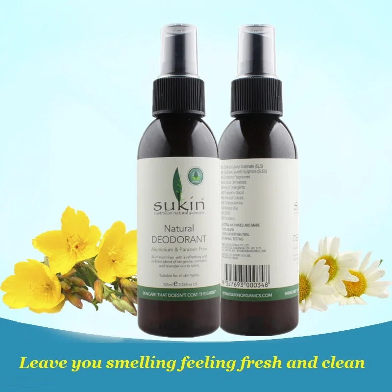 Австралия Sukin без алюминия и парабена дезодорант спрей органический натуральный