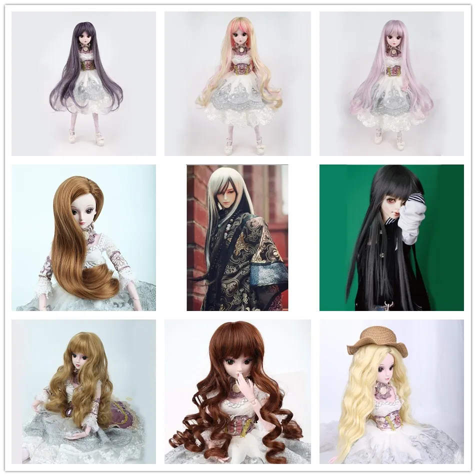 Bybrana модный стиль 1/3 1/4 BJD Кукла SD MSD парики длинные коричневые высокотемпературные