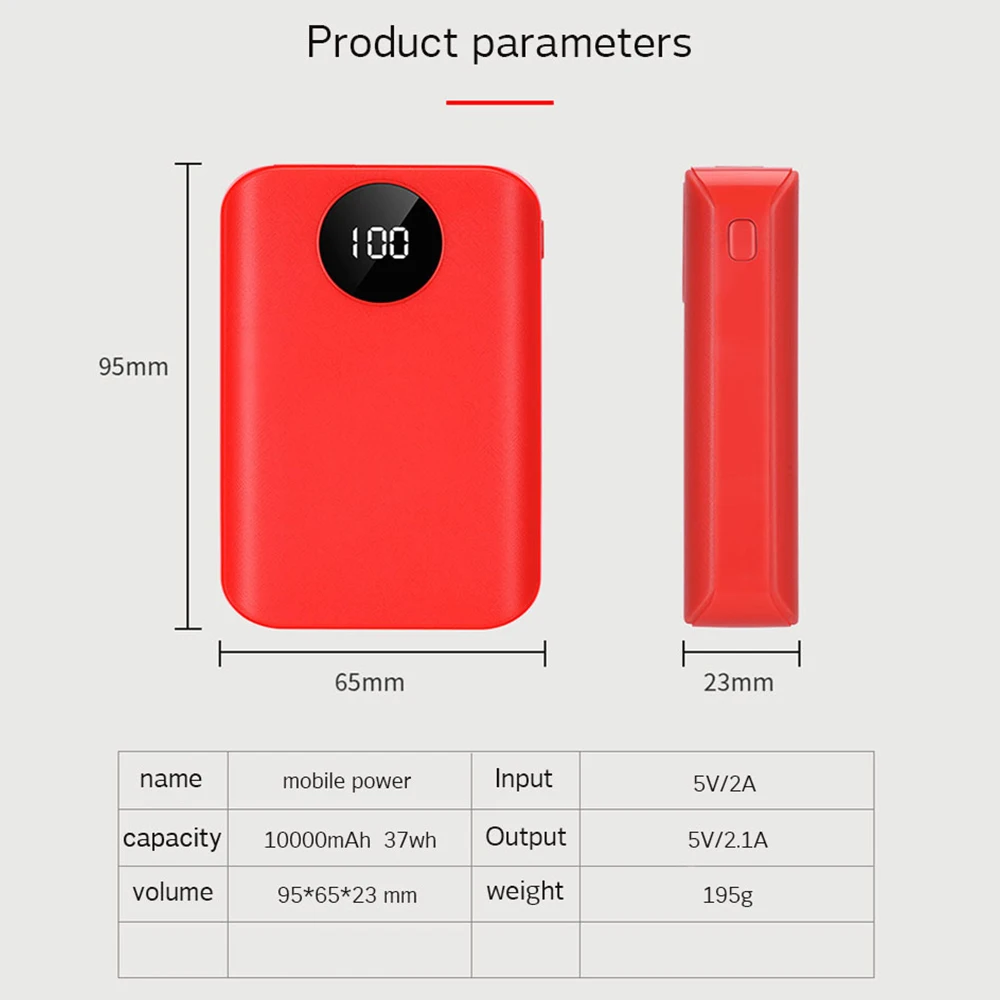 Корпус портативного внешнего аккумулятора iXuaner с 2 USB-портами для самостоятельной