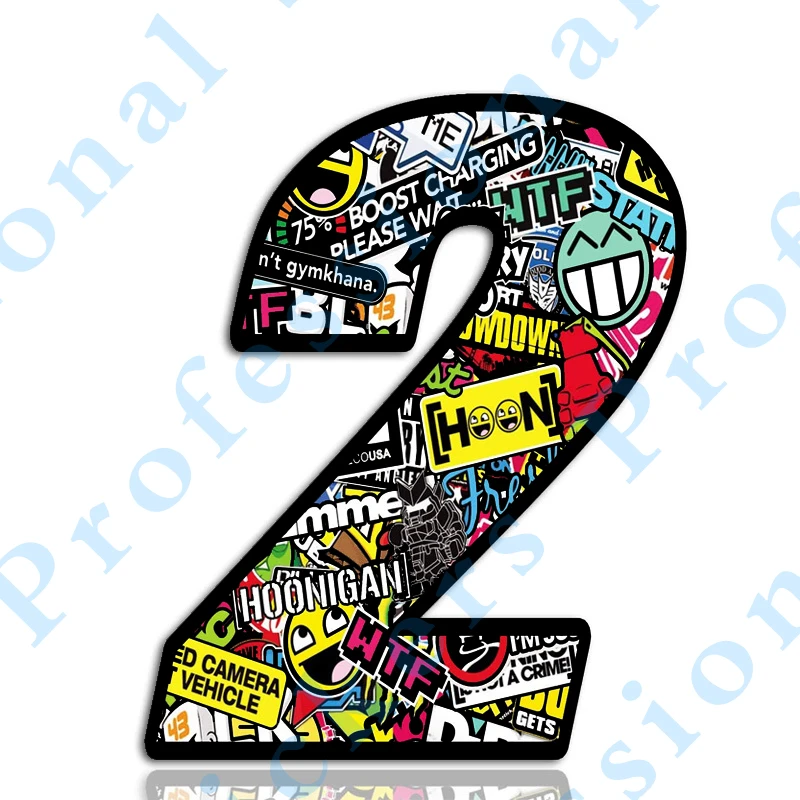 Красочный виниловый автомобиль с черепом цифрами бомбой Мотокросс Мотоцикл