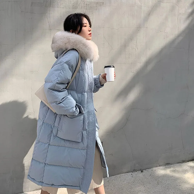

Long Solid Winter Cotton Jacket Women's Winter New Style Fashion Thickening Hooded Jacket Women Casual Jacket