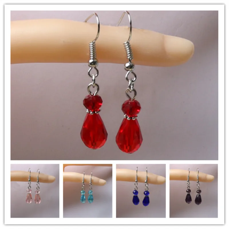 2020 новые милые хрустальные бусины в форме капли воды висячие серьги 8*12 мм