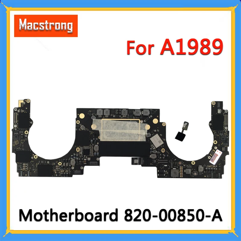 

820-00850-A A1989 Motherboard 2.3GHz 8GB 256GB for MacBook Pro Retina 13" A1989 Logic Board With Power Button 2018