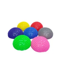 16cm yoga balance ball fascia foot massage inflatable hemisphere spiky and diamond pattern for physical pilates fitness exercise