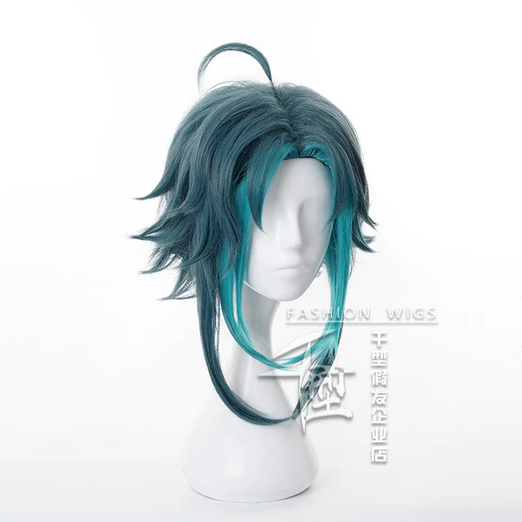 Новая игра Genshin Impact Xiao парик косплей Алмазная наклейка смешанные темно-зеленые