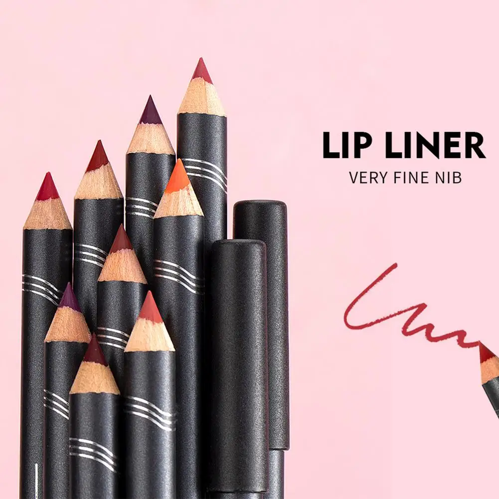 

12 Color Matte Brown Lip Liner Waterproof Long Lasting Moisturizing Sexy Velvet Lip Pencil Women Lipstick Makeup Lip Cosmetics
